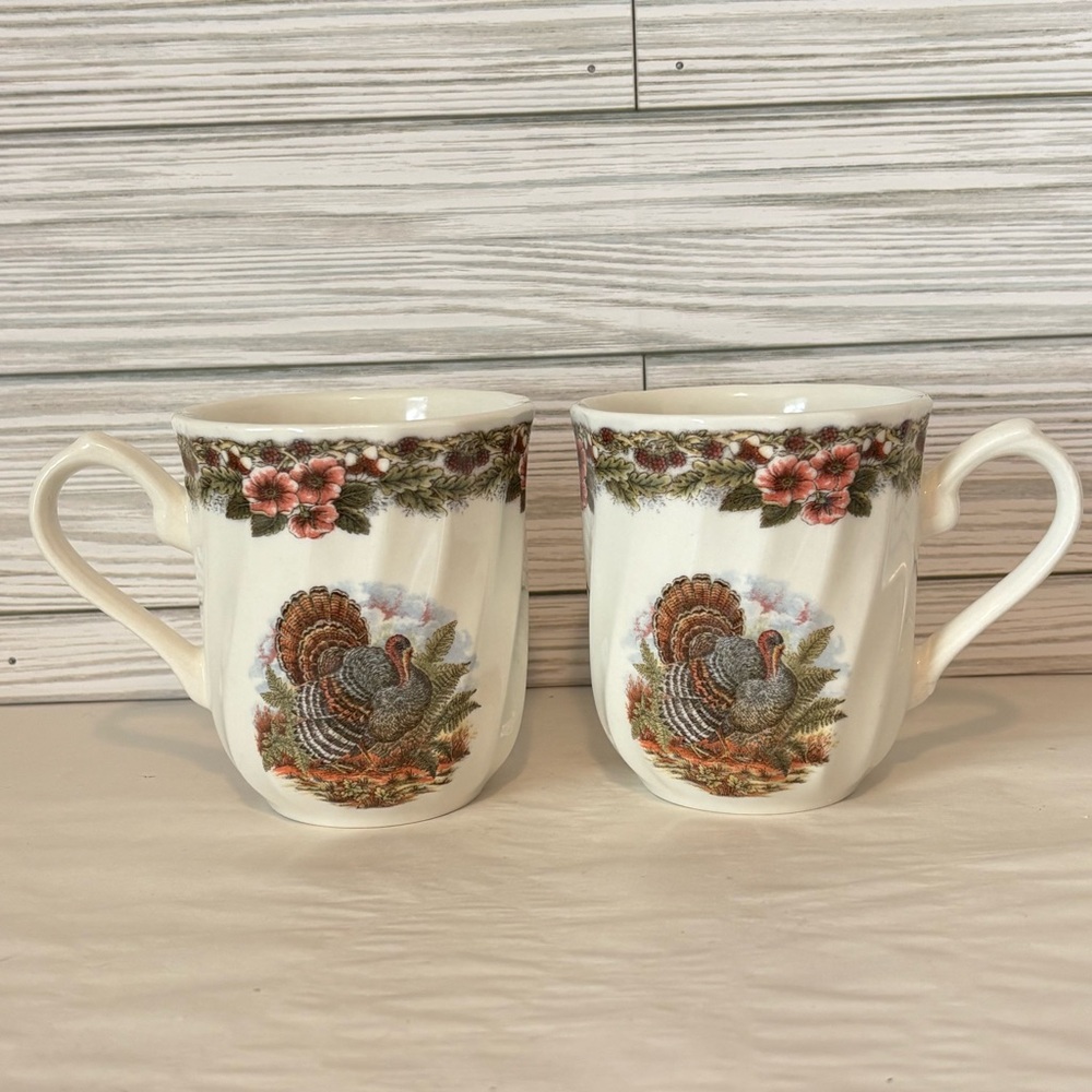 Churchill Queen’s Thanksgiving Turkey Mugs Mycott Factory Archive Illustrations